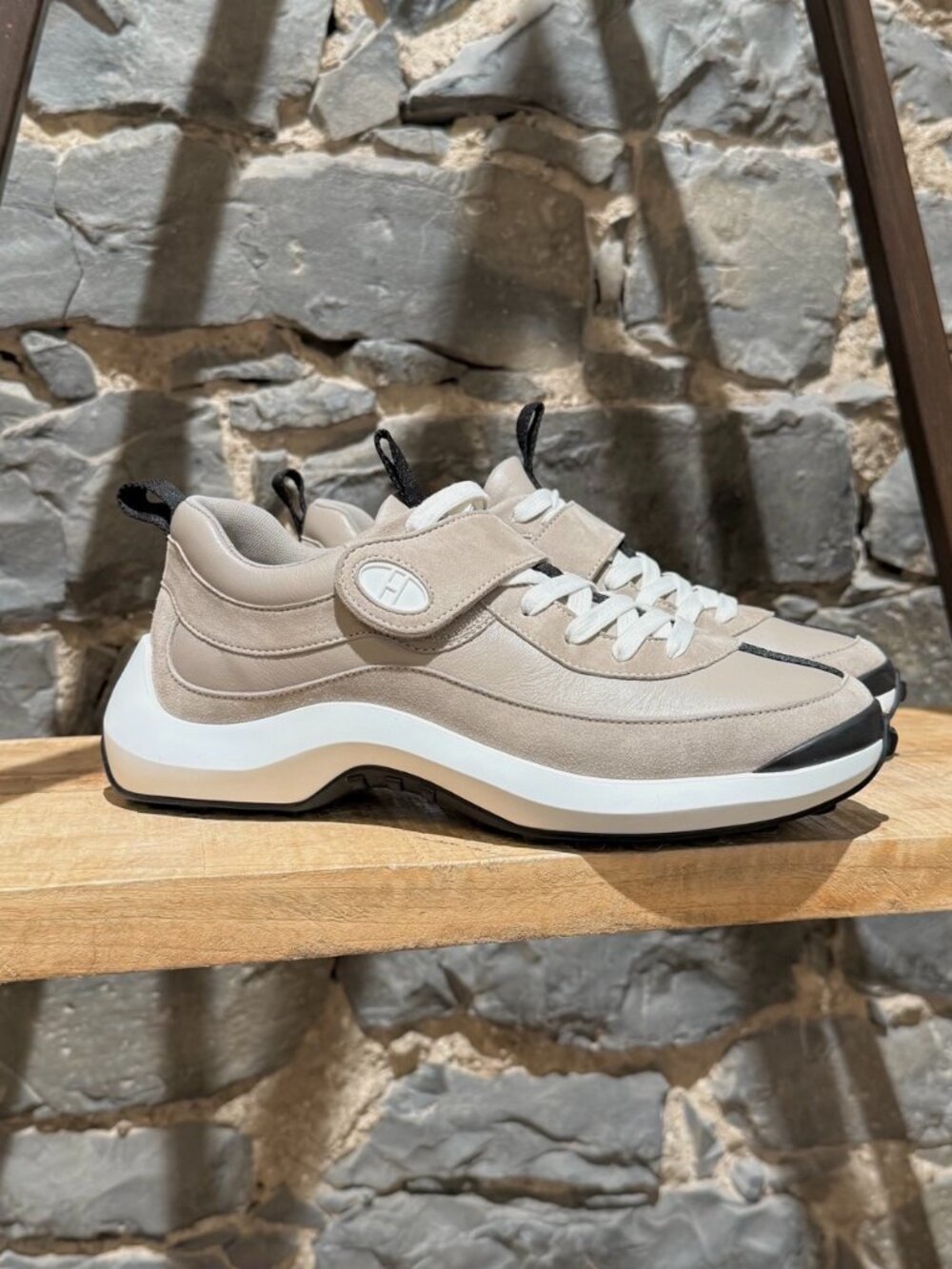Hermès Beige Galet Loop Sneakers